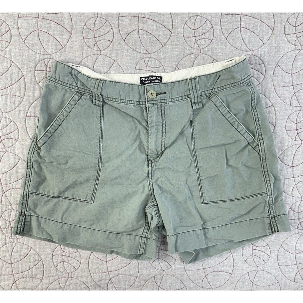 VTG Y2K Polo Jeans Co Ralph Lauren Olive Green Utility Shorts / Women's‎ 8